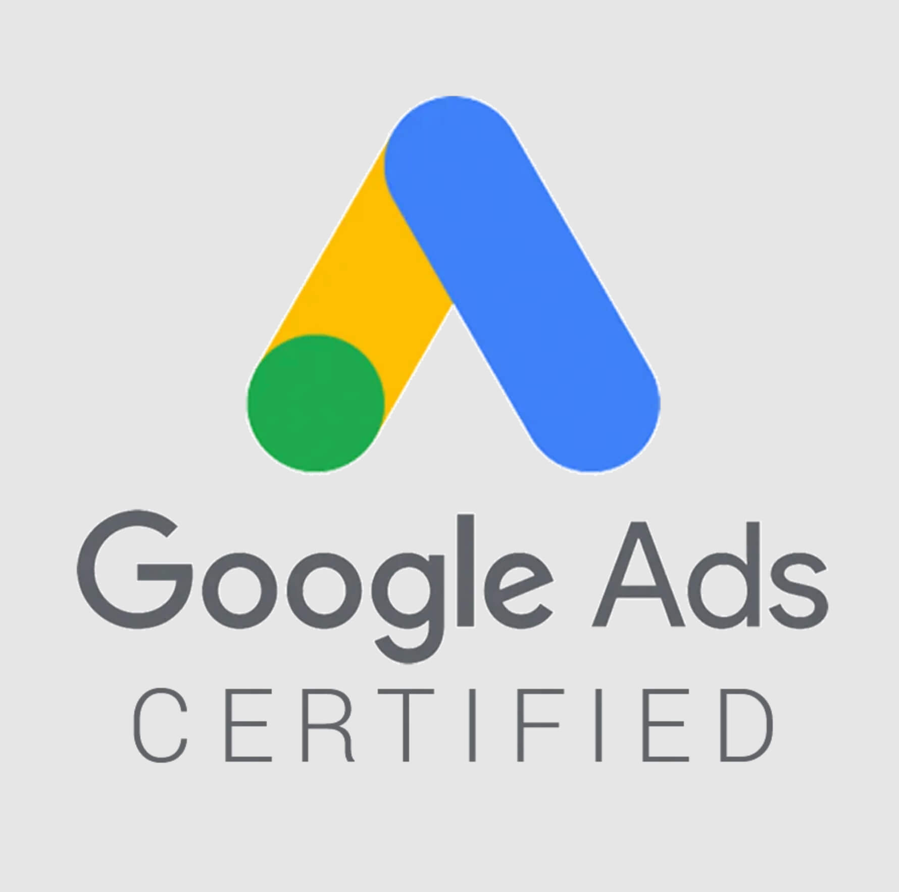 Google Ads Certified logo displayed in the website design footer.